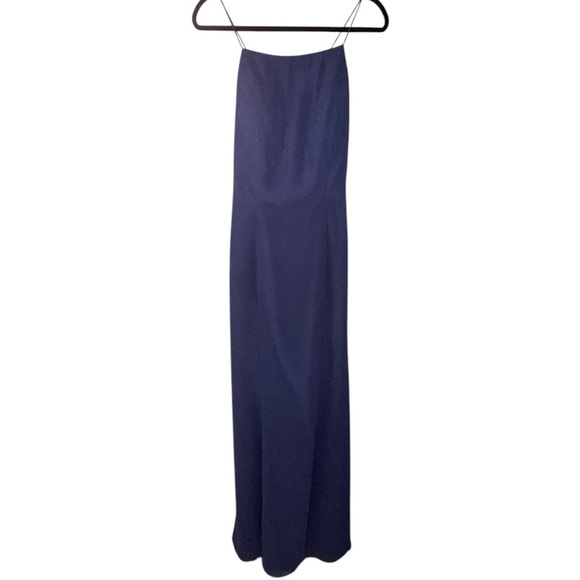 Bari Jay | Square Neck Spaghetti Strap Chiffon Evening Gown Dress Size 10 - NWT - Picture 1 of 11